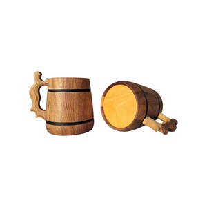 Vaso de chupito artesanal de madera y acero estilo vintage - Apto para lavavajillas y ecológico para fiestas - Product Image 3