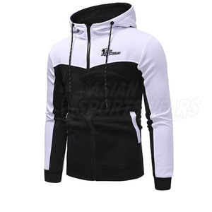 Fitness Wear Men's Hooded Casual Tracksuits Zipper Closure 100% Cotton Material Quick Dry Breathable Stylish Sportswear Finish - Product Image 3