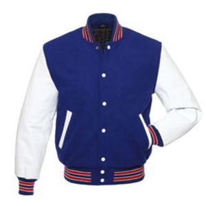 Chaqueta Varsity de Béisbol Unisex de Lana Bicolor con Diseño de Parches de Dibujos Animados, Logotipo Personalizado en la Parte Delantera, Moda de Invierno - Precio de Mayoreo - Product Image 1