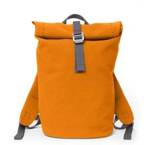Minimalist <b>Canvas</b> <b>Roll</b> Top Backpack Orange Unisex Lightweight Daily Use Softback Hasps Closure - Product Image 1
