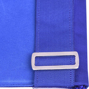 Delantal Masónico de la Logia Azul Master Mason - Borlas Azules y Cinturón, Delantal Masónico de la Logia Azul hecho a mano con tela de primera calidad - Product Image 5