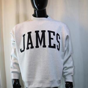 เสื้อสเวตเชิ้ตทรงบ็อกซี่ แบรนด์ JAMES รุ่น Mock Neck 450 GSM ปักชื่อแบบ Applique ผ้าฝ้ายฟลีซเฟรนช์เทอร์รี่ 100% - Product Image 2