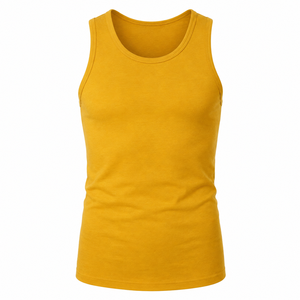 Gym <b>Vest</b> Tank Top <b>Men's</b> Cotton Sleeveless Quality Comfort Workout Muscle Training Bodybuilding Custom Logo <b>Stringers</b> OEM - Product Image 2