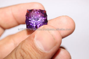 Wholesale Hot Selling Quality Natural Creations Natural Amethyst Engagement Ring <b>Machine</b> <b>Cut</b> Purple <b>Stone</b> For Women Jewelry - Product Image 2
