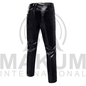 Pantalon en cuir véritable respirant taille haute pour homme – Vente en gros de haute qualité - Product Image 2