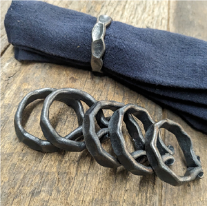 Anneaux de serviette en métal de haute qualité, design feuille classique, poli miroir, faits à la main, vente chaude - Product Image 2