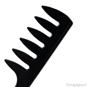 Peigne Afro à Dents Larges en PP Noir, Résistant, Coupe Précise, Massage, Écologique, pour Hommes/Femmes - Vente en Gros - Product Image 3
