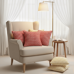 SOGA Juego de 6 Fundas de Almohada Decorativas con Estampado de Puntos de 45 cm, Color Coral Charm & Sunshine Bliss, para Sala de Estar y Dormitorio - Product Image 5