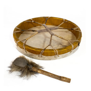 Tambour chamanique fait main en peau de chèvre naturelle, instrument rituel pour la guérison spirituelle, la méditation et la sonothérapie - Product Image 2