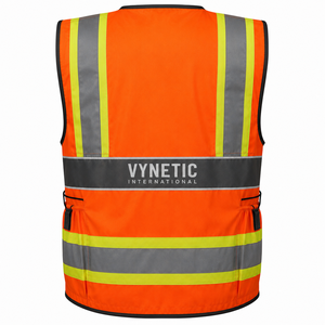เสื้อกั๊กนิรภัยสะท้อนแสงแบบ OEM คุณภาพสูง พร้อมโลโก้สั่งทำพิเศษ กระเป๋าหลายช่อง ผ้าตาข่าย ทนทาน เหมาะสำหรับงานหนัก มาตรฐาน ANSI Class 2 พร้อมซิป - Product Image 2