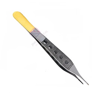Pinces à tissus Adson de précision en acier inoxydable 4,75 po, pointes dentelées délicates, manuelles, certifiées CE pour la chirurgie plastique, haute qualité - Product Image 4