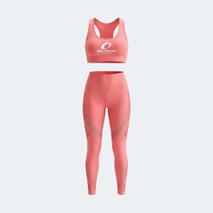 Nuevo Conjunto Deportivo para Mujer, Top Deportivo Racerback, Leggings de Cintura Alta, Secado Rápido, Transpirable, Sin Costuras, Servicio OEM, Venta Caliente - Product Image 1
