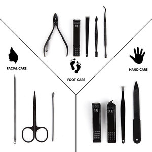 Stainless Steel Manicure and <b>Pedicure</b> Grooming Kit with Nail Clippers, Cuticle <b>Tools</b>, and Portable Storage Case - Product Image 2