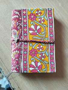 Carnet de notes en papier recyclé brodé à la main avec couverture en tissu bohème, cadeau pour écrivains, papeterie en gros - Product Image 5