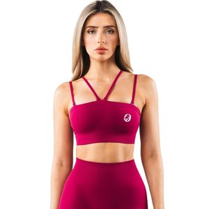 Soutien-gorge de sport sans couture multi-bretelles Maron pour femme, respirant et extensible, idéal pour le yoga, la gym, la course à pied et l'entraînement physique - Product Image 1