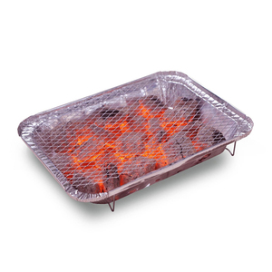 Plateau de barbecue en aluminium jetable de haute qualité avec briquettes de charbon de bois de noix de coco naturelles de longue durée fumée à faible teneur en cendres - Product Image 6