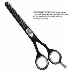 Ensemble de ciseaux de coiffure professionnels avec peigne et étui, lames en acier inoxydable, manche long, pour droitiers, pour usage en salon - Product Image 4