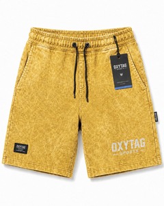 Men's Washed <b>Polyester</b> Bermuda <b>Shorts</b> Mid Waist Drawstring Casual With Pockets Breathable Men Acid Wash <b>Shorts</b> OEM - Product Image 1