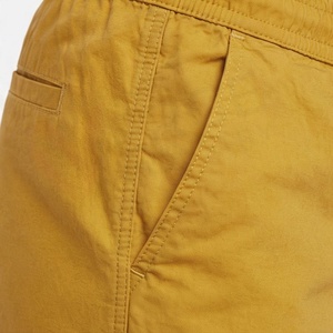 Shorts de bain décontractés pour hommes, jaune moutarde, séchage rapide, longueur genou, taille à cordon de serrage, couleur unie - Product Image 5
