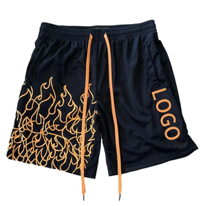 Pantalones cortos de malla de poliéster para gimnasio, personalizados, de verano, para hombre, estilo jogger, con entrepierna de 5 pulgadas, fabricantes de pantalones cortos de malla. - Product Image 3