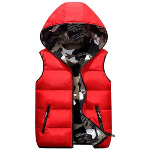 Gilet matelassé sans manches à capuche personnalisé avec logo OEM 2026 – Vestes chaudes d'hiver pour hommes - Product Image 2