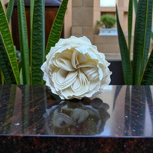 VADEE Sola Wood Flower Craft Handmade Sustainable Pure Ivory Elegance Sola Wood Flowers 8.5 CM Sesbania Fiber Rod Thailand - Product Image 2