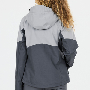 Chaqueta Cortavientos Impermeable de Moda para Mujer, Cuello Alto, Cierre de Cremallera, Capucha, Tejido de 3 Capas de Alta Calidad - Product Image 2