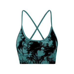 เสื้อชั้นในกีฬาโยคะแบบไร้สายสำหรับผู้หญิง ยี่ห้อ FITME SPORTS ลายพิมพ์ Tie Dye ระบายอากาศได้ดี แห้งเร็ว รองรับทรงได้ดี คอทรงกลม ผลิตจากผ้าสแปนเด็กซ์และโพลีเอสเตอร์ - Product Image 1