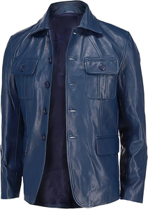 ประกอบเสื้อแจ็คเก็ตหนังแฟชั่นสำหรับผู้ชายคุณภาพสูง เหมาะกับทุกงบประมาณ พร้อมตัวเลือกแขนยาวสุดเท่ รุ่นใหม่ - Product Image 3