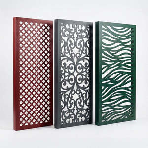 Vietnam Manufacturer Aluminum Plate Aluminum 30*40*10cm Geometric CNC Laser Cut Metal <b>Screen</b> Wall Art Interior <b>Partition</b> - Product Image 3