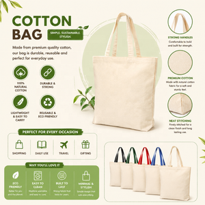 Bolsa de Mano de Lona de Algodón Personalizada para Compras |   Bolsa de Transporte Reutilizable Ecológica de Algodón Orgánico, Venta al por Mayor, Exportación a India, a Granel - Product Image 6