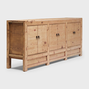 Rustic Speckled <b>Pine</b> Gobi Coffer Handcrafted Solid Wood Storage Chest Vintage Farmhouse Trunk Cabinet for Bedroom Living Room - Product Image 5