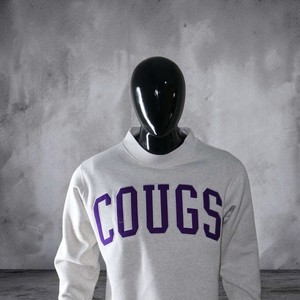 Sudadera con Capucha COUGS ASH GREY, Estilo Vintage, para Invierno, con Cierre, 100% Algodón, Apliques Bordados, Secado Rápido, Transpirable, Corte Regular - Product Image 2