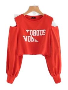 Sudadera térmica de invierno de primera calidad, Top corto ligero de manga larga con cuello redondo y logotipo personalizado para mujer - Product Image 3