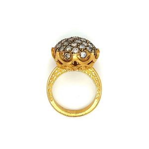 แหวนแต่งงานฮิปฮอปทรงกลมประดับเพชรแล็บครีเอทเคลือบทอง 14K สำหรับผู้หญิง ได้รับการรับรองจาก IGI - Product Image 3