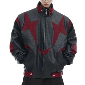 Streetwear Latest Design Y2K Patches Designer <b>Leather</b> <b>Jacket</b> <b>for</b> <b>Men</b> <b>Faux</b> <b>Leather</b> Windbreaker Hiking Motorbike Racing <b>Jackets</b> - Product Image 1
