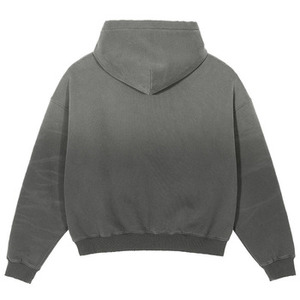 Ensemble de sweats à capuche unisexe en molleton épais, coupe oversize, style vintage, effet délavé soleil et usé, avec logo personnalisé et délavage acide - Product Image 2