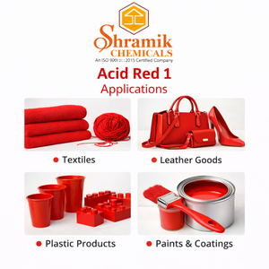 Colorante Químico Shramik Rojo Ácido 1, Polvo de Colorante Aniónico, 100% de Pureza, Soluble en Agua, C.I. 18050 CAS 3734-67-6 Gujarat Azophloxine Dyeing - Product Image 3