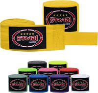 Bandages de boxe FARABI SPORTS en coton élastique et polyester, fermeture auto-agrippante réglable, unisexe adulte, équipement de protection MMA Muay Thai