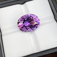 Piedra Preciosa Suelta de Amatista Púrpura Ovalada, Corte de Precisión, Calidad Superior, Certificada por Terceros, Calidad Fina