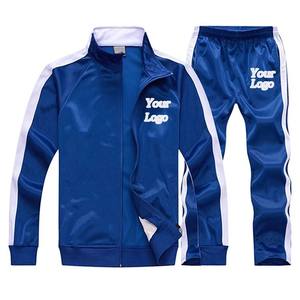 Ensemble de survêtement avec accents noirs, fermeture éclair intégrale, design sportif, matière polyester à séchage rapide, pour adulte, idéal pour le printemps et de haute qualité - Product Image 3