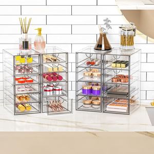 Organizzatore per Trucchi in Acrilico con 19 Cassetti, Set da 4, Cassetti Trasparenti per Bagno, Organizzatore per Cosmetici, Organizzatori per Trucchi - Product Image 2