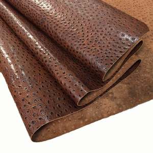 Pantalon en cuir d'autruche gaufré résistant aux taches marron Eoin Winston Sports - Product Image 2