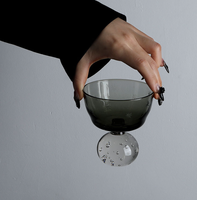 Verres à milkshake en verre cristal style Ins, design vintage bulles de suif et crème glacée, sans BPA, compatibles lave-vaisselle, grande capacité pour