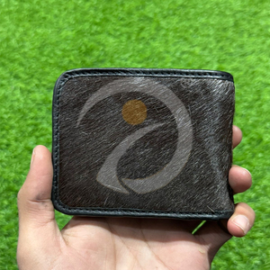Premium Cowhide Hair On Leather Wallet Handmade <b>Slim</b> Bifold Wallet <b>Card</b> <b>Holder</b> Leather Wallet Refined Craftsmanship - Product Image 1