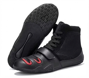 Zapatillas de Lucha Unisex Boxer, de Caña Alta, con Cordones, Parte Superior de Malla, Suela de Goma, Calzado de Entrenamiento de Combate para Invierno, para Gimnasio y Práctica en el Ring - Product Image 6