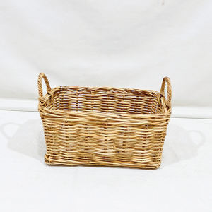 Panier de rangement multifonctionnel en rotin naturel vintage écologique de l'usine Artex Dong Thap, rectangulaire, avec deux poignées - Product Image 6