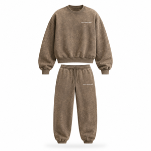 Conjunto de Sudadera con Capucha y Pantalones Jogger de Algodón 100% con Bolsillos Cargo y Cremallera, Estilo Urbano Vintage, Bordado, de Invierno, de Encaje Sólido, Personalizado, de Gran Venta - Product Image 5