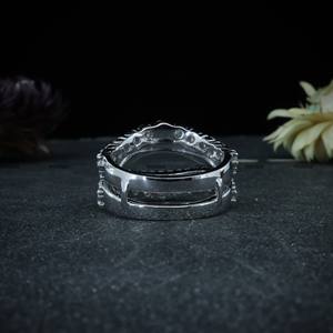 Wholesale 925 Sterling Silver Wedding <b>Ring</b> Full VVS Moissanite Diamond Wedding Enhancer Guard Engagement <b>Rings</b> <b>Set</b> <b>for</b> <b>Women</b> - Product Image 4