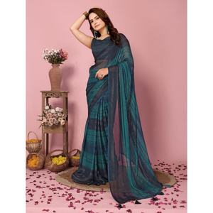 Meilleurs saris en soie zari prêts à porter de créateurs pour femmes pour les mariages, les fêtes, nouveaux modèles ethniques indiens pakistanais - Product Image 6